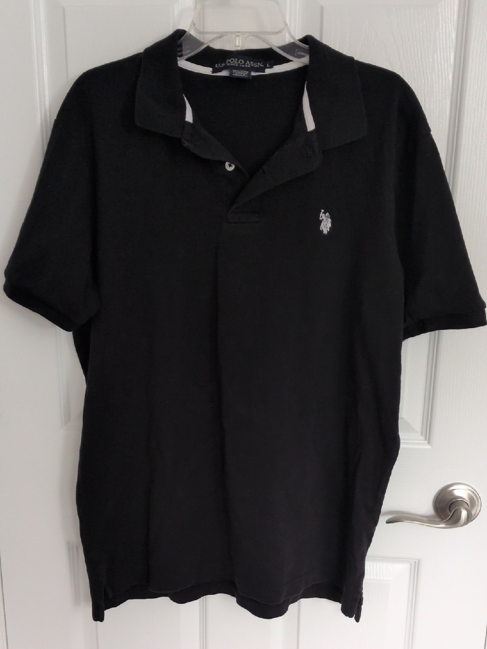 U.S. Polo Assn. Men's Black Polo Shirt - L